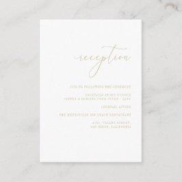 モノグラムエレガントミニマル結婚式レセプション エンクロージャーカード