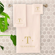 モノグラムエレガントミニマル赤面ピンク金ゴールドシック