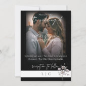 モノグラムエレガントミニマル黒書道 招待状 (正面)