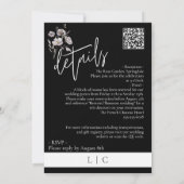 モノグラムエレガントミニマル黒書道 招待状 (裏面)