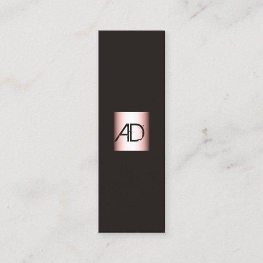 モノグラムエレガントメイクアップアーティスト名刺 スキニー名刺 (正面)