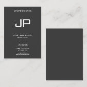 モノグラムエレガントモダンイニシャルラグジュアリーマイティ 名刺 (正面/裏面)