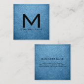 モノグラムエレガントモダンエアロレザー スクエア名刺 (正面/裏面)