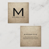 モノグラムエレガントモダンビスクレザー スクエア名刺 (正面/裏面)