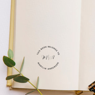 モノグラムエレガントモダンミニマルカスタムリスト ラバースタンプ