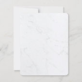 モノグラムエレガントモダン金ゴールドホワイトマーブルシンプル ノートカード (裏面)