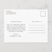 モノグラムエレガントモノクロ写真ありがとう ポストカード (裏面)