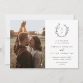 モノグラムエレガントモノクロ写真 セーブザデート (正面)