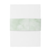 モノグラムエレガントユーカリ水の色結婚の 招待状ベリーバンド (裏面例)