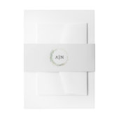 モノグラムエレガントユーカリ 招待状ベリーバンド (正面例)