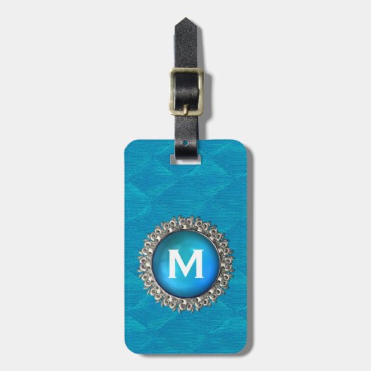 モノグラムエレガントラゲッジタグ付きバウブル ラゲッジタグ (正面縦)