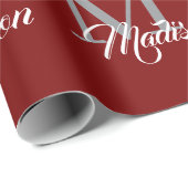 モノグラムエレガントラッピング紙- パーソナライズされた ラッピングペーパー (ロールコーナー)