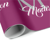 モノグラムエレガントラッピング紙- パーソナライズされた ラッピングペーパー (ロールコーナー)