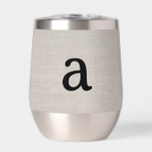 モノグラムエレガントリネンモダンルックイニシャル名 (正面)