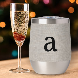 モノグラムエレガントリネンモダンルックイニシャル名