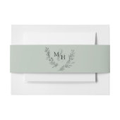 モノグラムエレガントリースセージ 招待状ベリーバンド (正面例)