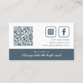 モノグラムエレガントリース中性石板 名刺 (裏面)