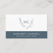 モノグラムエレガントリース中性石板 名刺 (正面)