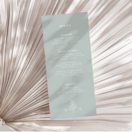 モノグラムエレガントリーフセージ緑結婚の メニュー