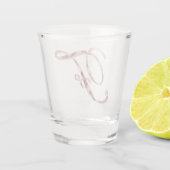 モノグラムエレガントレターFバラ金ゴールドシック ショットグラス (裏面)