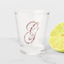 モノグラムエレガントレターGバラ金ゴールドシック