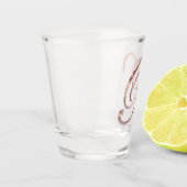 モノグラムエレガントレターPバラ金ゴールドシック ショットグラス (左)