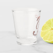 モノグラムエレガントレターTバラ金ゴールドシック ショットグラス (左)