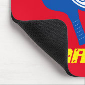 モノグラムエレガントレッドとブルーのピクレボール選手 マウスパッド (コーナー)