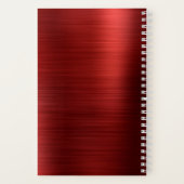 モノグラムエレガントレッドトラベル ノートブック (裏面)