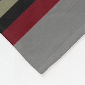 モノグラムエレガントレッドブラックルビーグレー フリースブランケット (角)