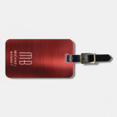 モノグラムエレガントレッド ラゲッジタグ (正面横)