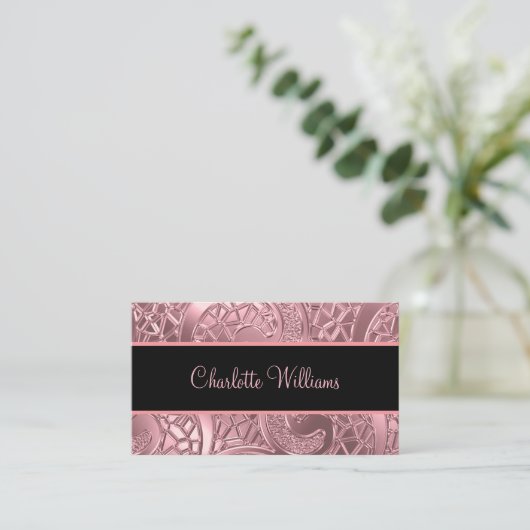 モノグラムエレガントレディース連絡カード 名刺 (スタンド正面)