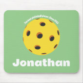 モノグラムエレガントレトロピックボールグリーン マウスパッド (正面)