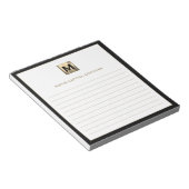 モノグラムエレガントロゴがラインされたNotepad for Business ノートパッド (アングル)