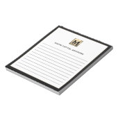 モノグラムエレガントロゴがラインされたNotepad for Business ノートパッド (回転)