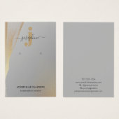 モノグラムエレガントロゴ金ゴールドグレーイヤリングディスプレイ (正面&裏面)