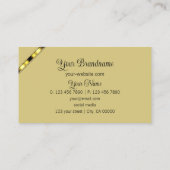 モノグラムエレガント付きサンゴとベージュパターン(の模様が)ある 名刺 (裏面)