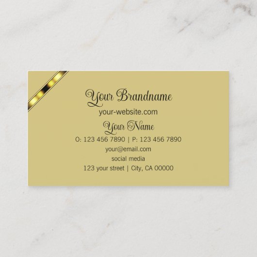 モノグラムエレガント付きサンゴとベージュパターン(の模様が)ある 名刺 (裏面)