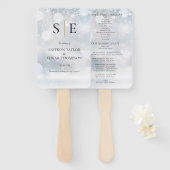 モノグラムエレガント冬ウエディングプログラム ハンドファン (正面&裏面)