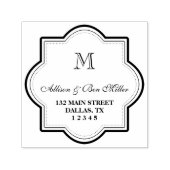 モノグラムエレガント名と住所 セルフインキングスタンプ (デザイン)