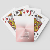 モノグラムエレガント名バラ金ゴールドフェイクメタル トランプ (裏面)