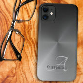 モノグラムエレガント名ブラックグラデーションメフェイクタル Case-Mate iPhoneケース