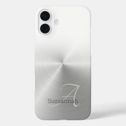 モノグラムエレガント名ホワイトメグラデーションタル Case-Mate iPhoneケース (裏面)