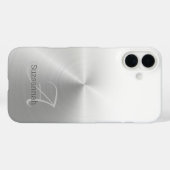 モノグラムエレガント名ホワイトメグラデーションタル Case-Mate iPhoneケース (裏面 (横))