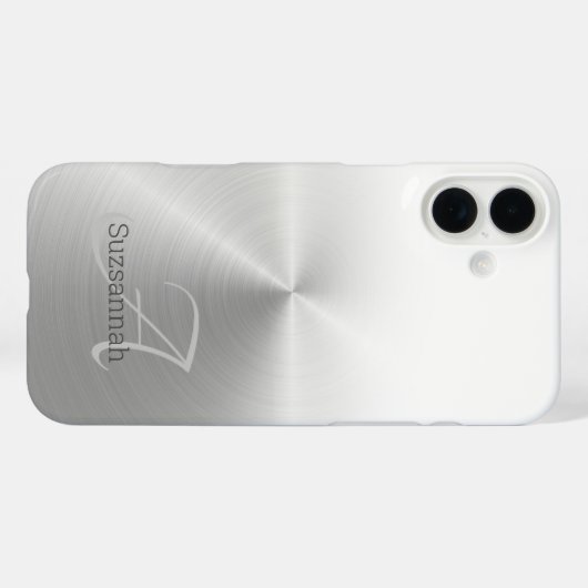 モノグラムエレガント名ホワイトメグラデーションタル Case-Mate iPhoneケース (裏面 (横))