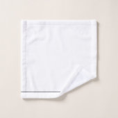 モノグラムエレガント名（白） バスタオルセット (ウォッシュタオル)