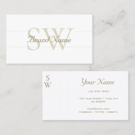 モノグラムエレガント品質の非常に真珠と白 名刺