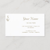 モノグラムエレガント品質の非常に真珠と白 名刺 (裏面)