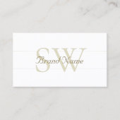 モノグラムエレガント品質の非常に真珠と白 名刺 (正面)