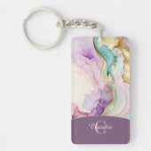 モノグラムエレガント大理石液体インク キーホルダー (正面)